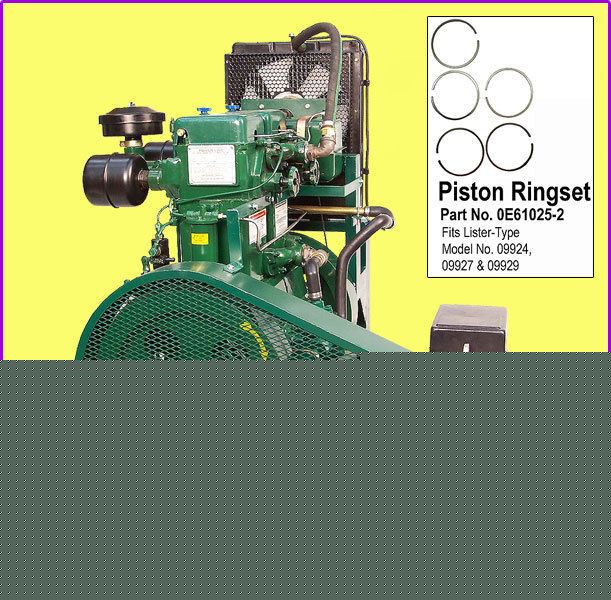 Piston ringset for lister twin diesel generator 