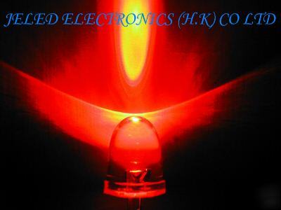 New 100X 10MM super bright red led lamp 60KMCD f/sh
