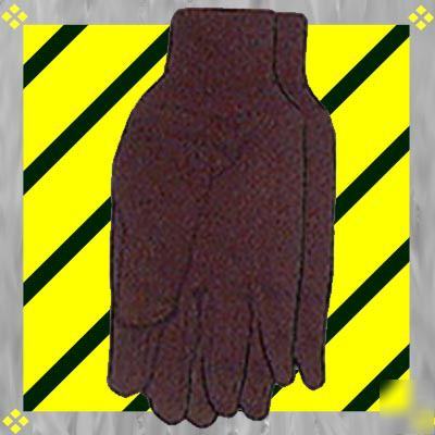 New free ship 3PR brown jersey work glove gonget cotton