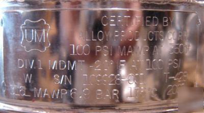 Alloy products 316L stainless steel canister (4932)