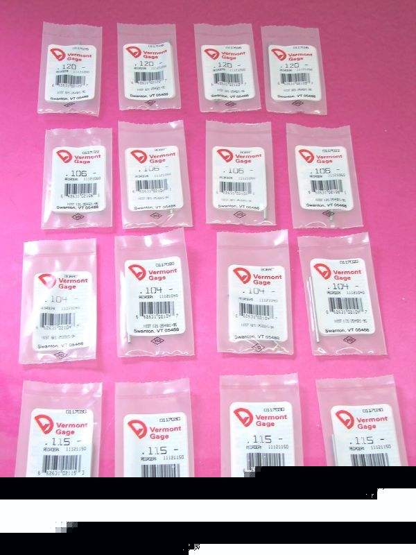 New 16 individual class zz high prec. steel pin gages