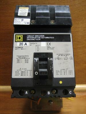 New square d i-line FA34020 fa-34020 20 amp 20AMP style
