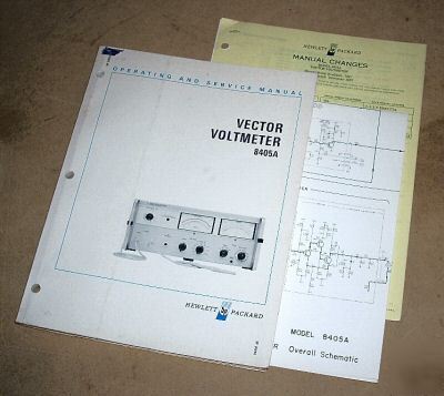 Hp agilent 8405A operation & service manual 