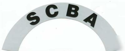 Fire helmet crescent decals scba black