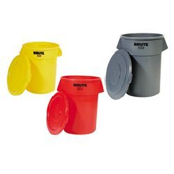 32 gallon size brute round container-rcp 2632 whi