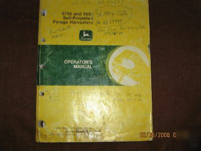 Deere 5730 5830 self propelled forage harvesters manual