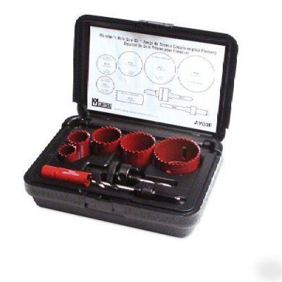 M k morse plumbers hole saw kit AV04P holesaw