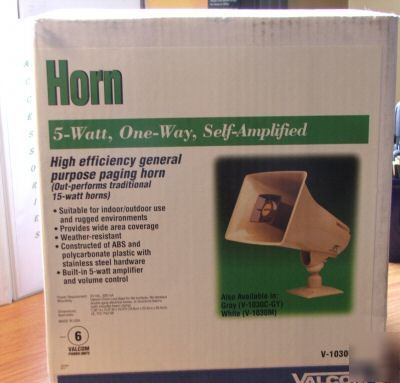 Valcom 5-watt. one-way, self amplified v-1030C